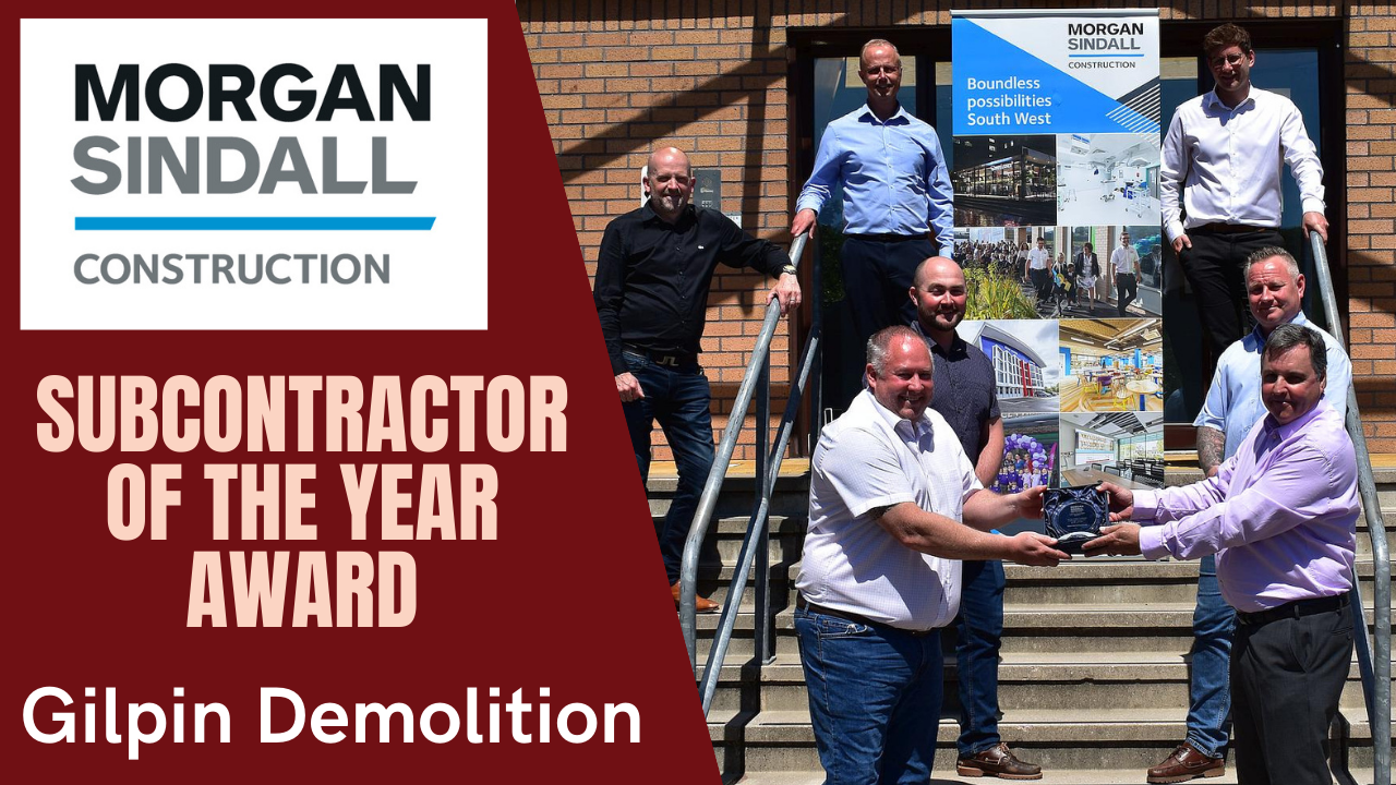 Morgan Sindall Subcontractor of the Year 2021 award